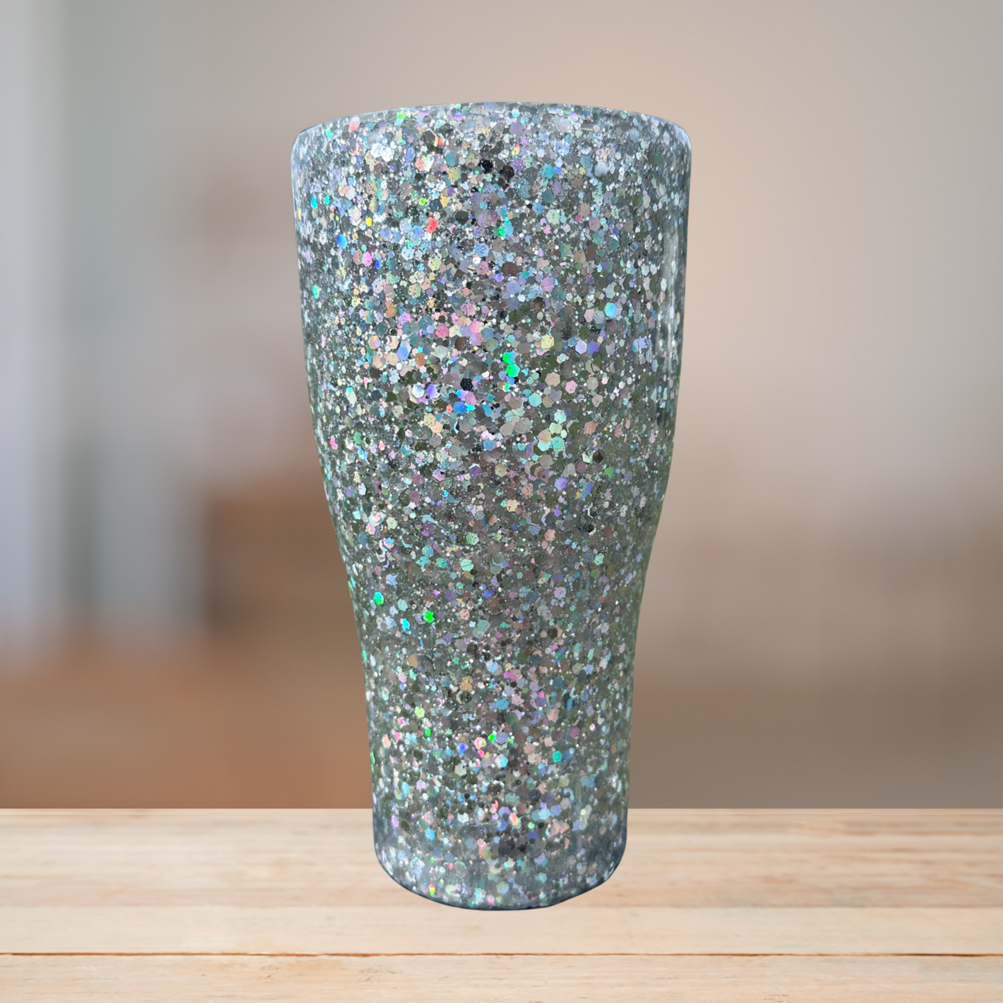 Silver Glitter Tumbler | Personalized Tumbler