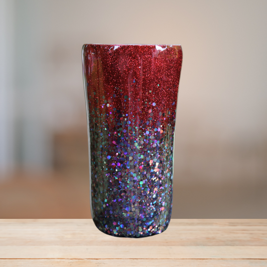 Red & Black Glitter Tumbler | Personalized Tumbler