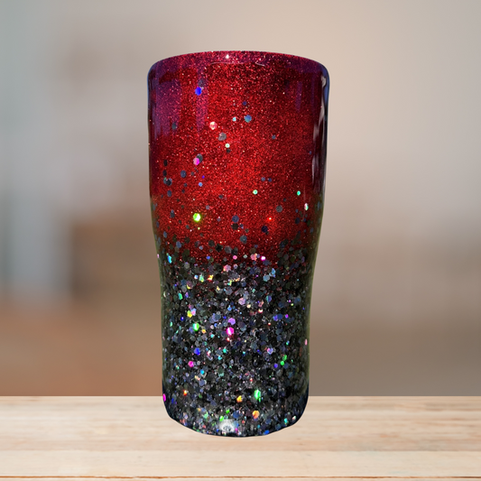 Red & Black Glitter Tumbler | Personalized Tumbler