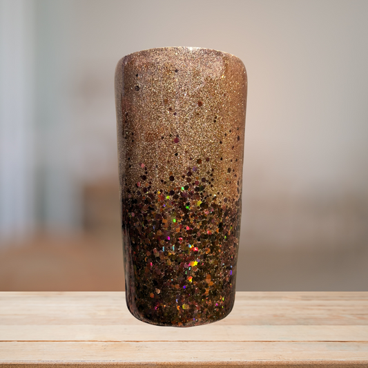 Copper & Cinnamon Glitter Tumbler | Personalized Tumbler