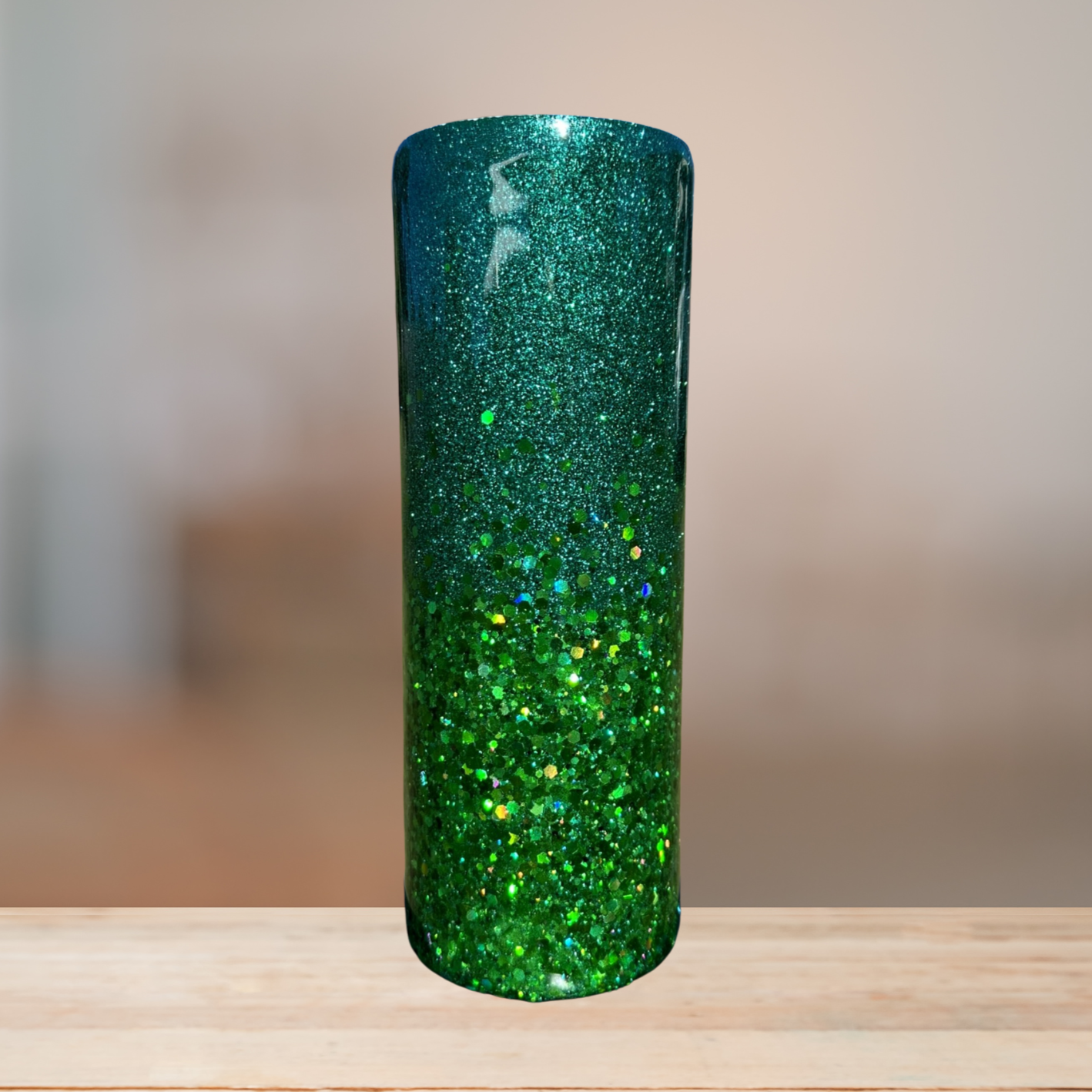 Green Glitter Tumbler | Personalized Tumbler
