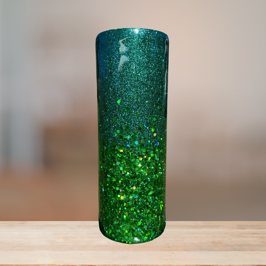 Green Glitter Tumbler | Personalized Tumbler