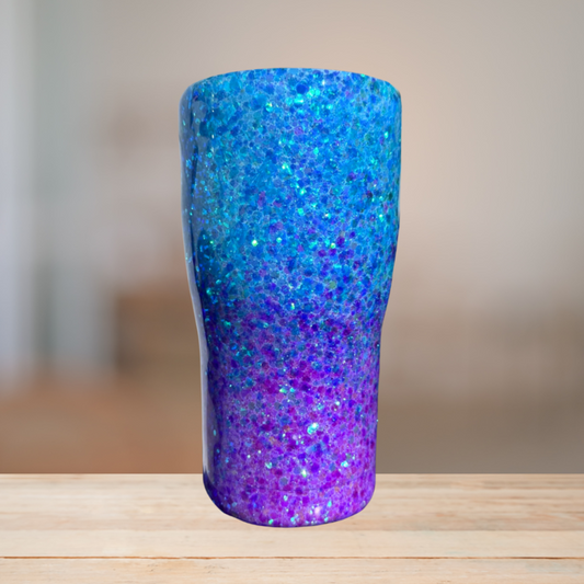 Blue & Lavender Glitter Tumbler | Personalized Tumbler