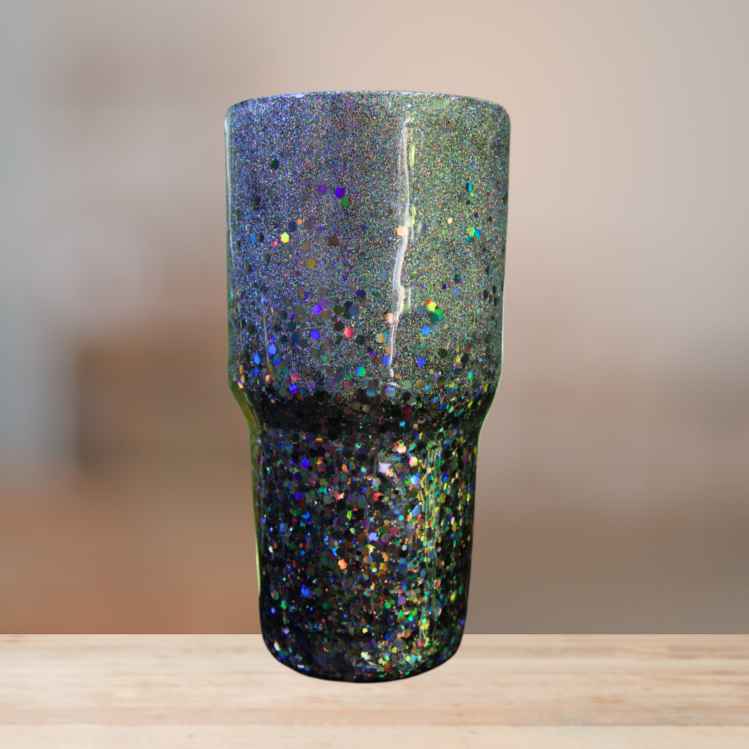 Silver Glitter Tumbler | Personalized Tumbler