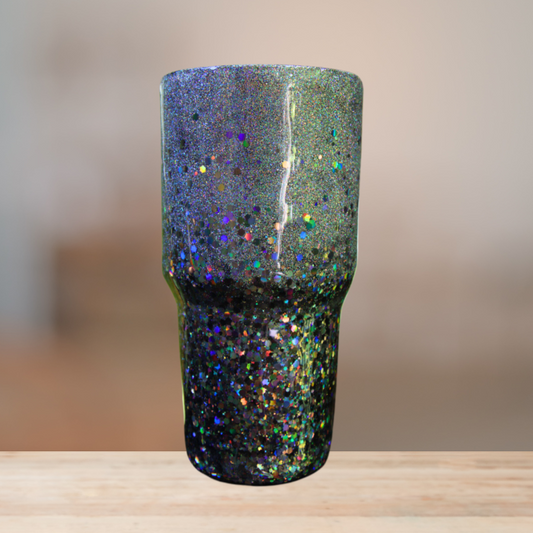 Silver Glitter Tumbler | Personalized Tumbler