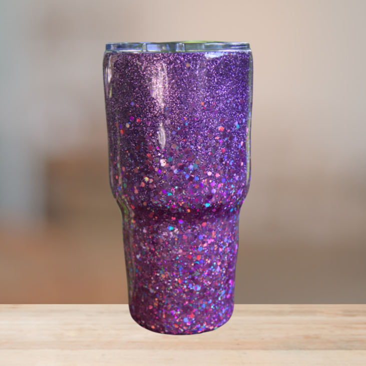 Lavender Glitter Tumbler | Personalized Tumbler