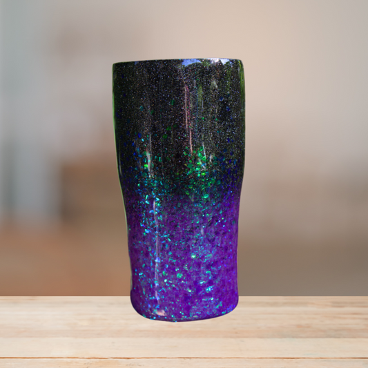 Black & Lavender Glitter Tumbler | Personalized Tumbler