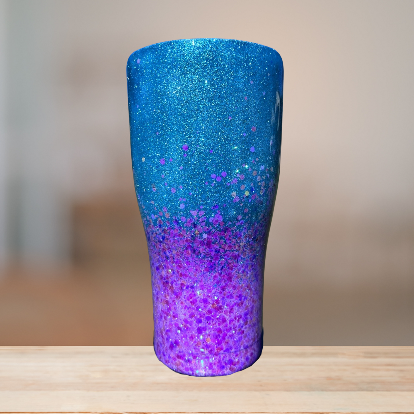 Blue & Lavender Glitter Tumbler | Personalized Tumbler