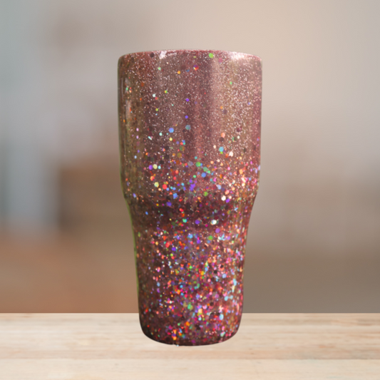 Rose Gold Glitter Tumbler | Personalized Tumbler