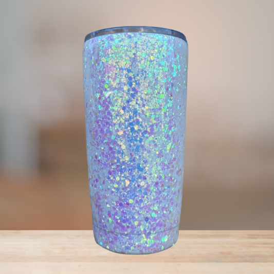 White Glitter Tumbler | Personalized Tumbler