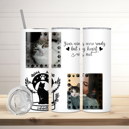 Custom Pet Memorial Tumbler | Pet Parent | Full Design Skinny Tumbler