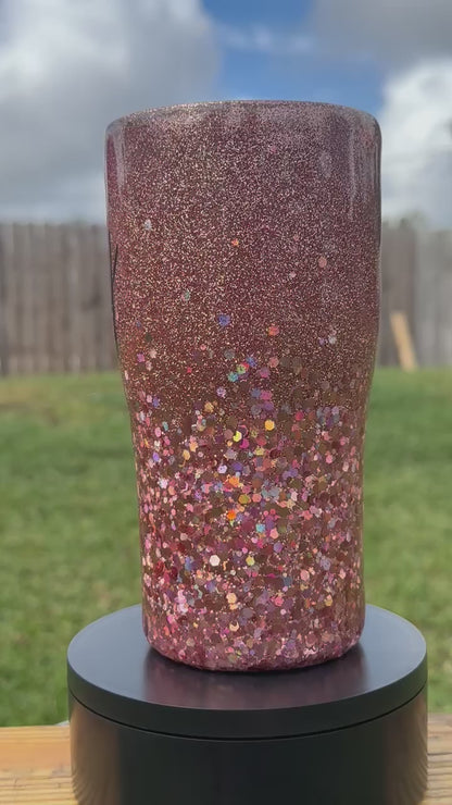 Rose Gold Glitter Tumbler | Personalized Tumbler