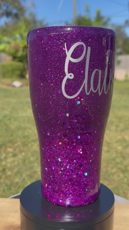 Purple Glitter Tumbler | Personalized Tumbler