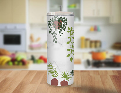 Crazy Plant Lady Tumbler | Full Design Skinny Tumbler