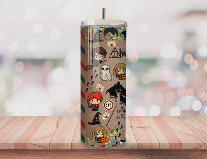 Harry Potter Characters Tumbler | Full Design Skinny Tumbler
