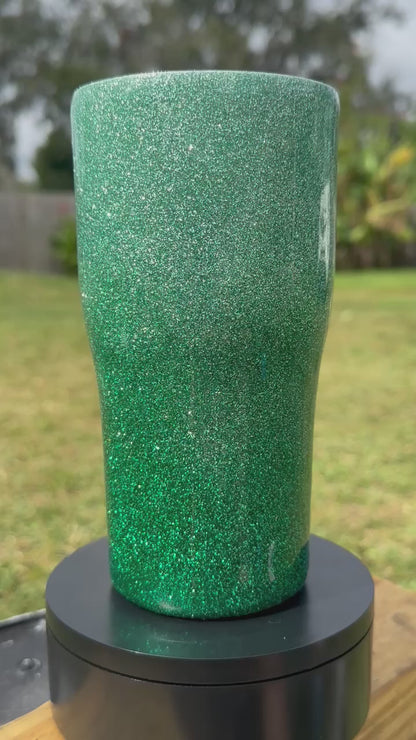 Green Glitter Tumbler | Personalized Tumbler