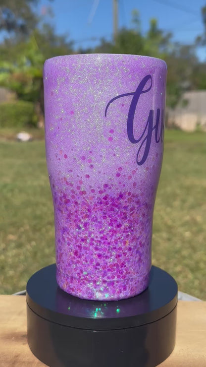 Lavender Glitter Tumbler | Personalized Tumbler