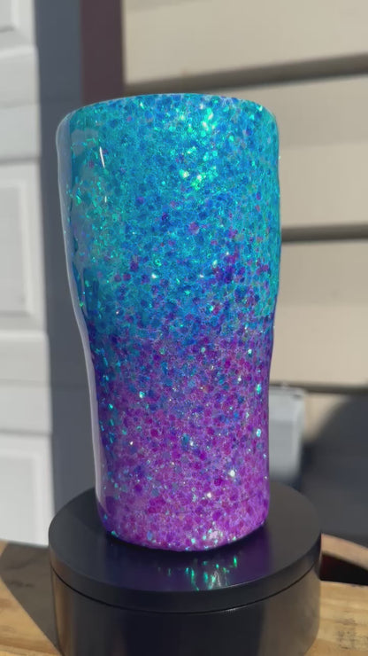 Blue & Lavender Glitter Tumbler | Personalized Tumbler