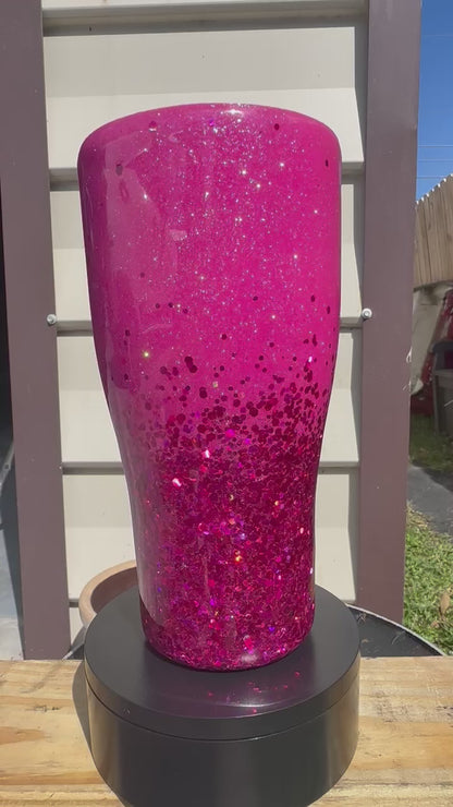 Pink Glitter Tumbler | Personalized Tumbler