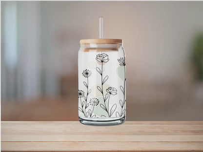 Libbey Glass Cup | Boho Floral