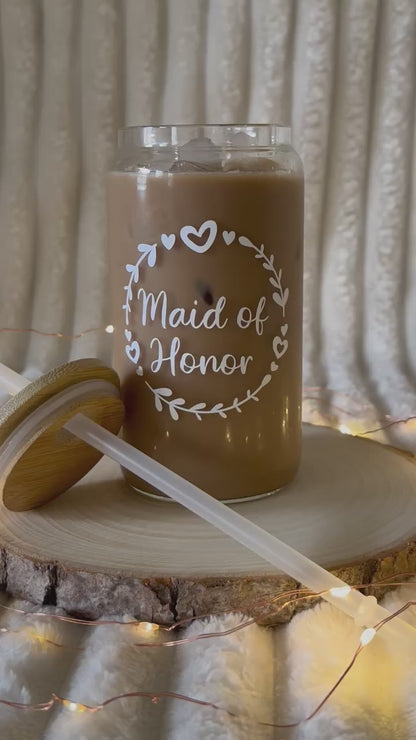 Bridal Party Titles | Bride Tribe with Vine | Libbey Glass Cup