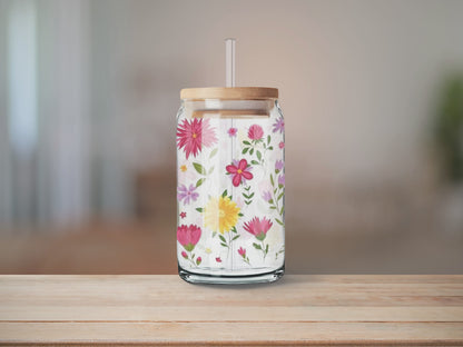 Libbey Glass Cup | Boho Floral