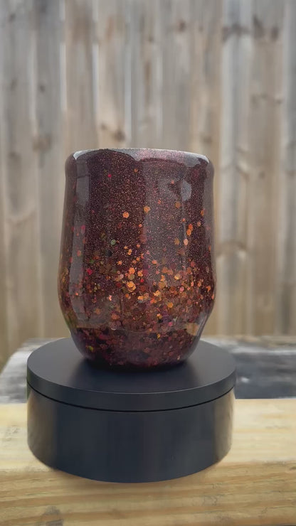 Chestnut & Cinnamon Glitter Tumbler | Personalized Tumbler