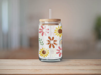Libbey Glass Cup | Boho Floral