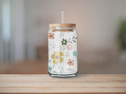 Libbey Glass Cup | Boho Floral